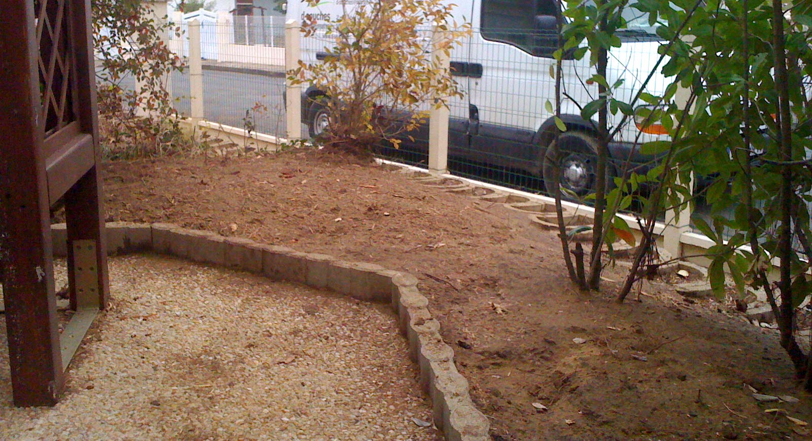 Jardin après destruction de souche à Oléron 